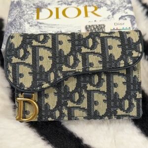 DIOR Christian Oblique Saddle Card Holder